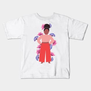 Flowery Woman Kids T-Shirt